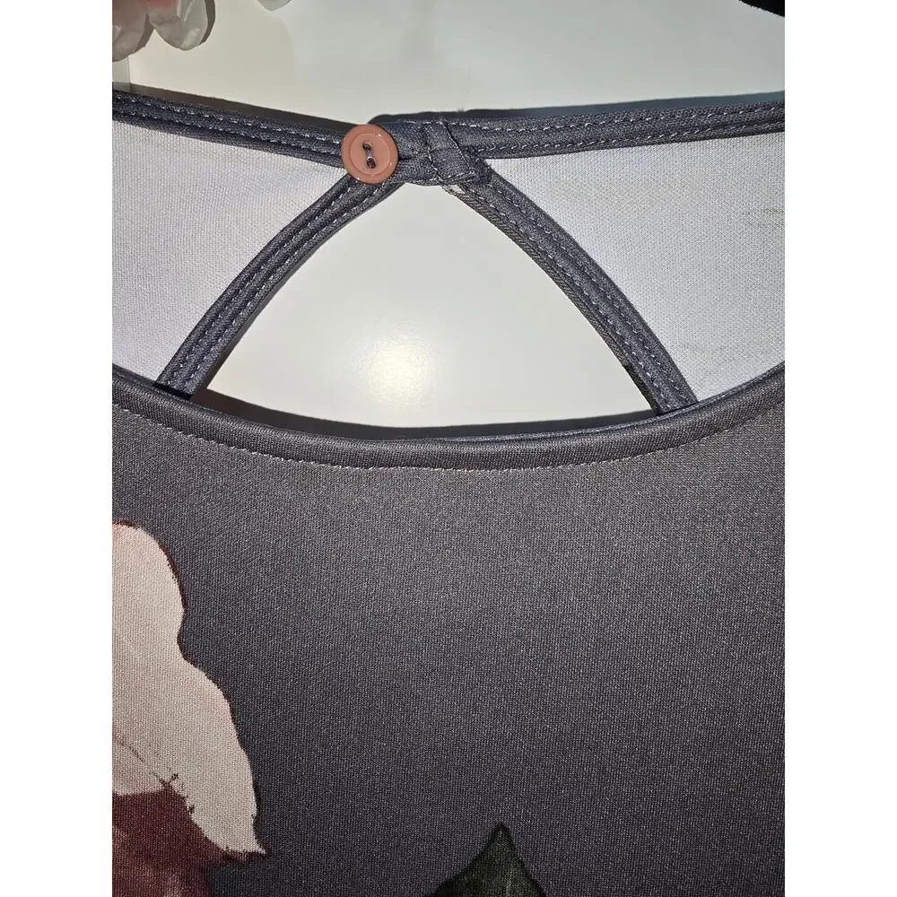 Windsor Gray Floral Hi-Low Dress – Size Large - Picture 8 of 15